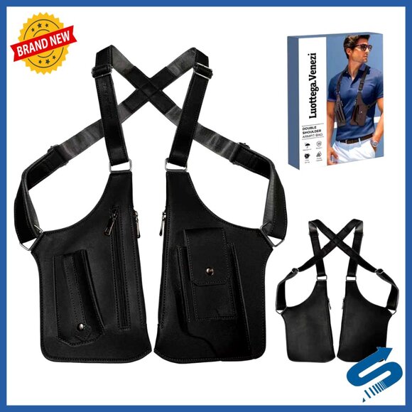 Double Shoulder Armpit Bag Anti-Theft Tactical Holster Multi-Pocket Outdoor